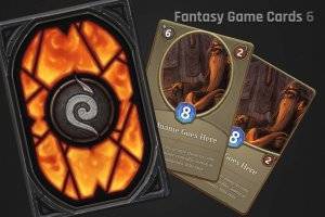 TCG卡牌设计模板：正反面元素齐全的PSD与PNG素材