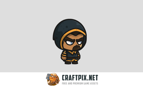 Human Magician Chibi Character Sprites