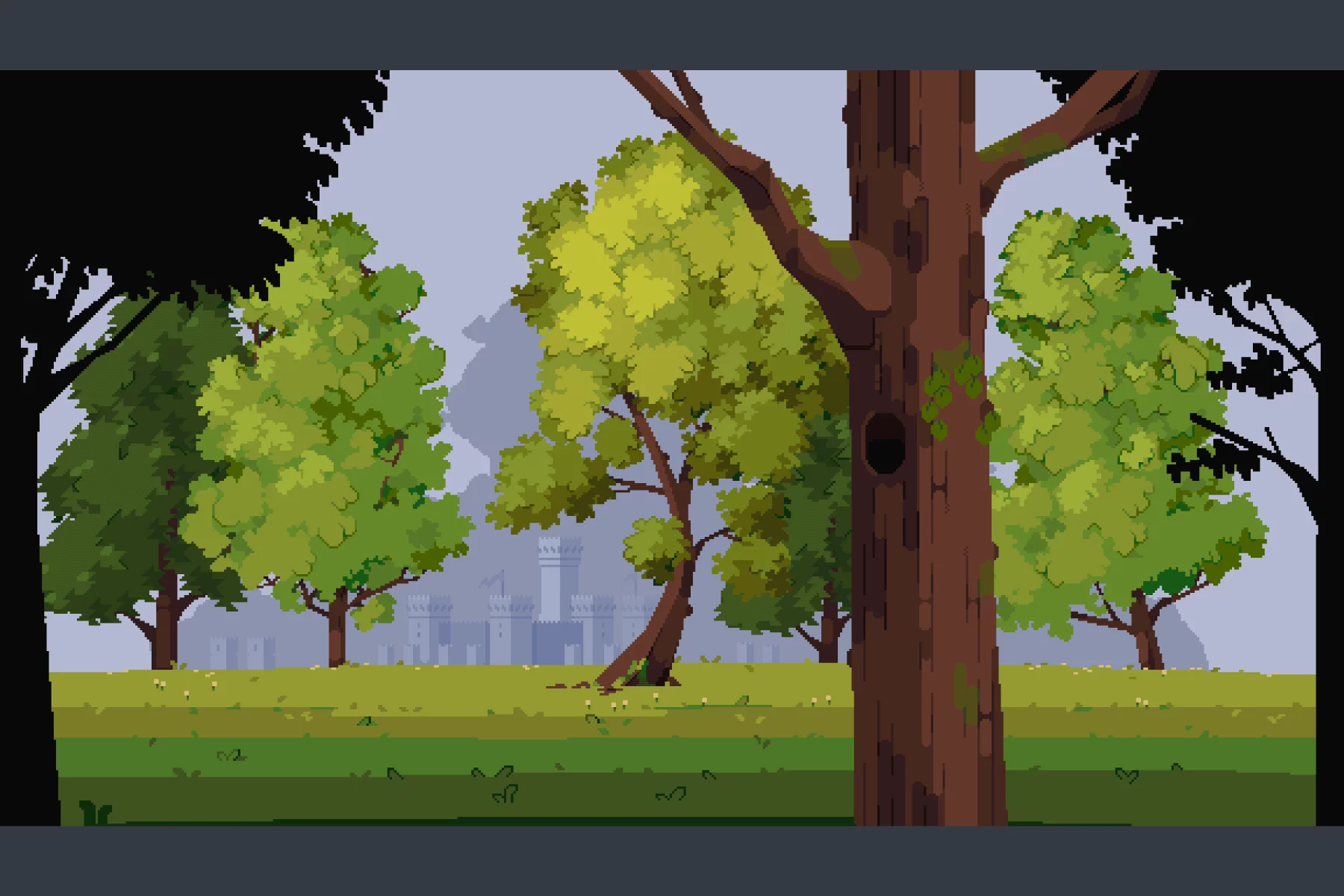 Castle Landscape Pixel Game Backgrounds