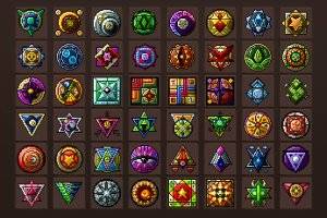 Sigil RPG游戏图标像素艺术素材包