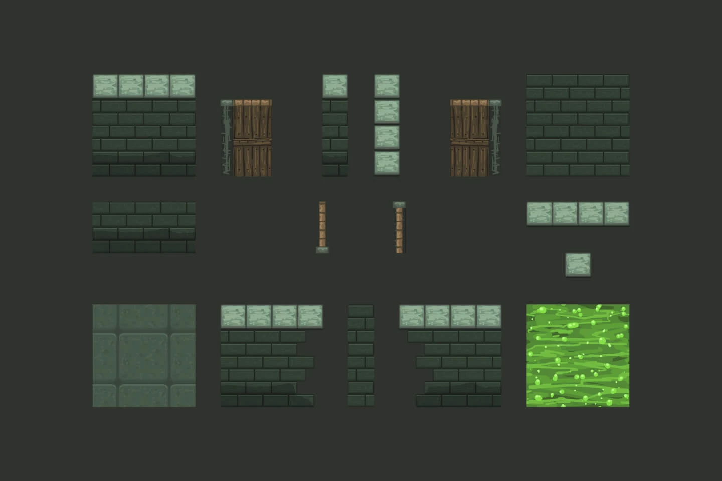 2D Top Down Cave Tileset