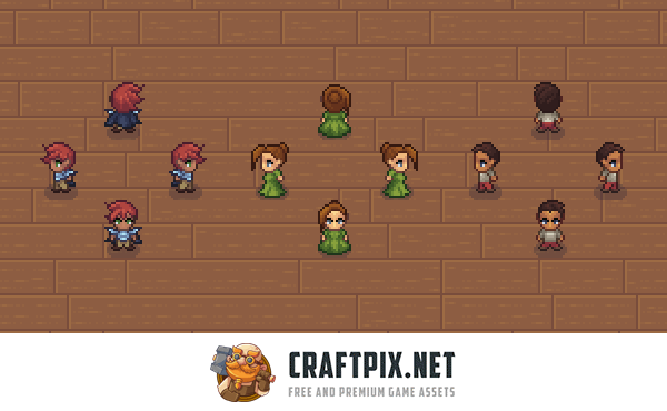 Top-Down Pixel Art Guild Hall Asset Pack