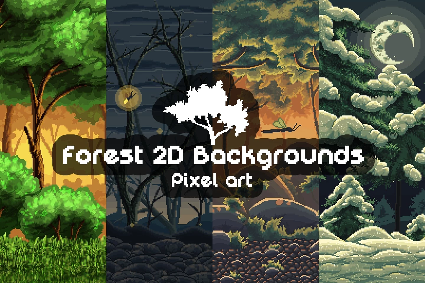 Pixel Art Forest 2D Backgrounds