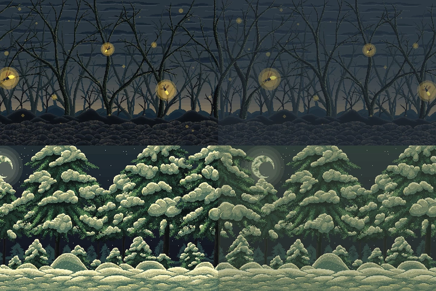 Pixel Art Forest 2D Backgrounds