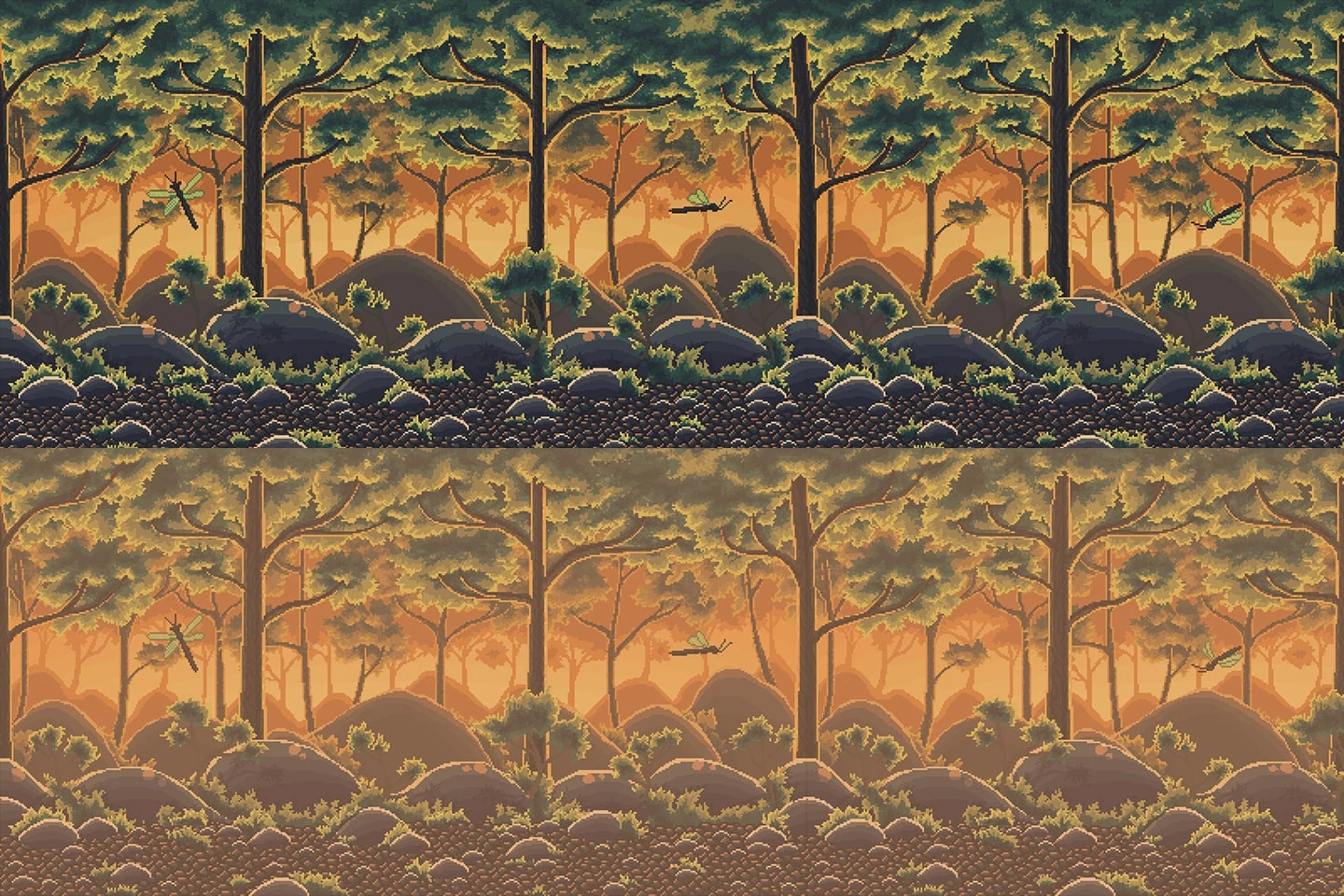 Pixel Art Forest 2D Backgrounds