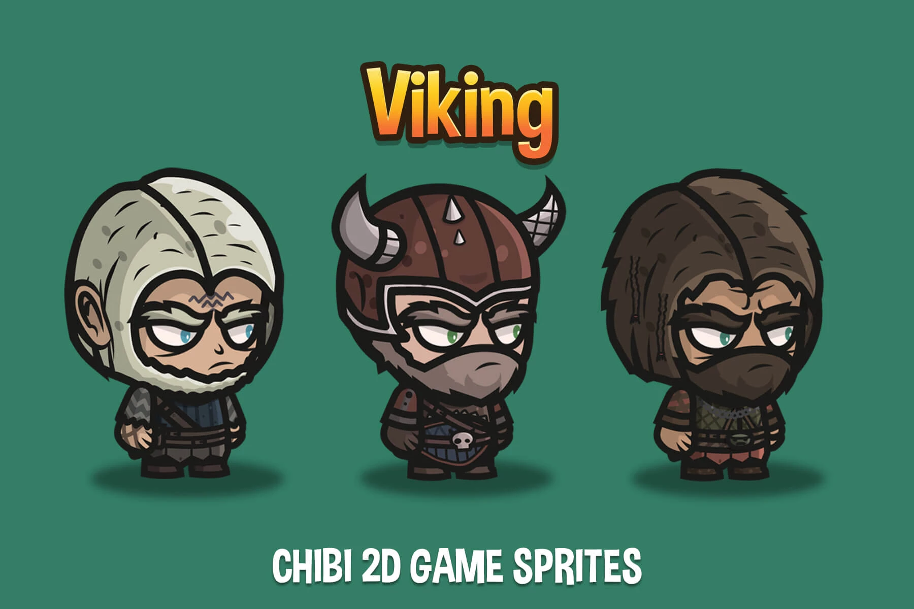 Viking Chibi Character Sprites