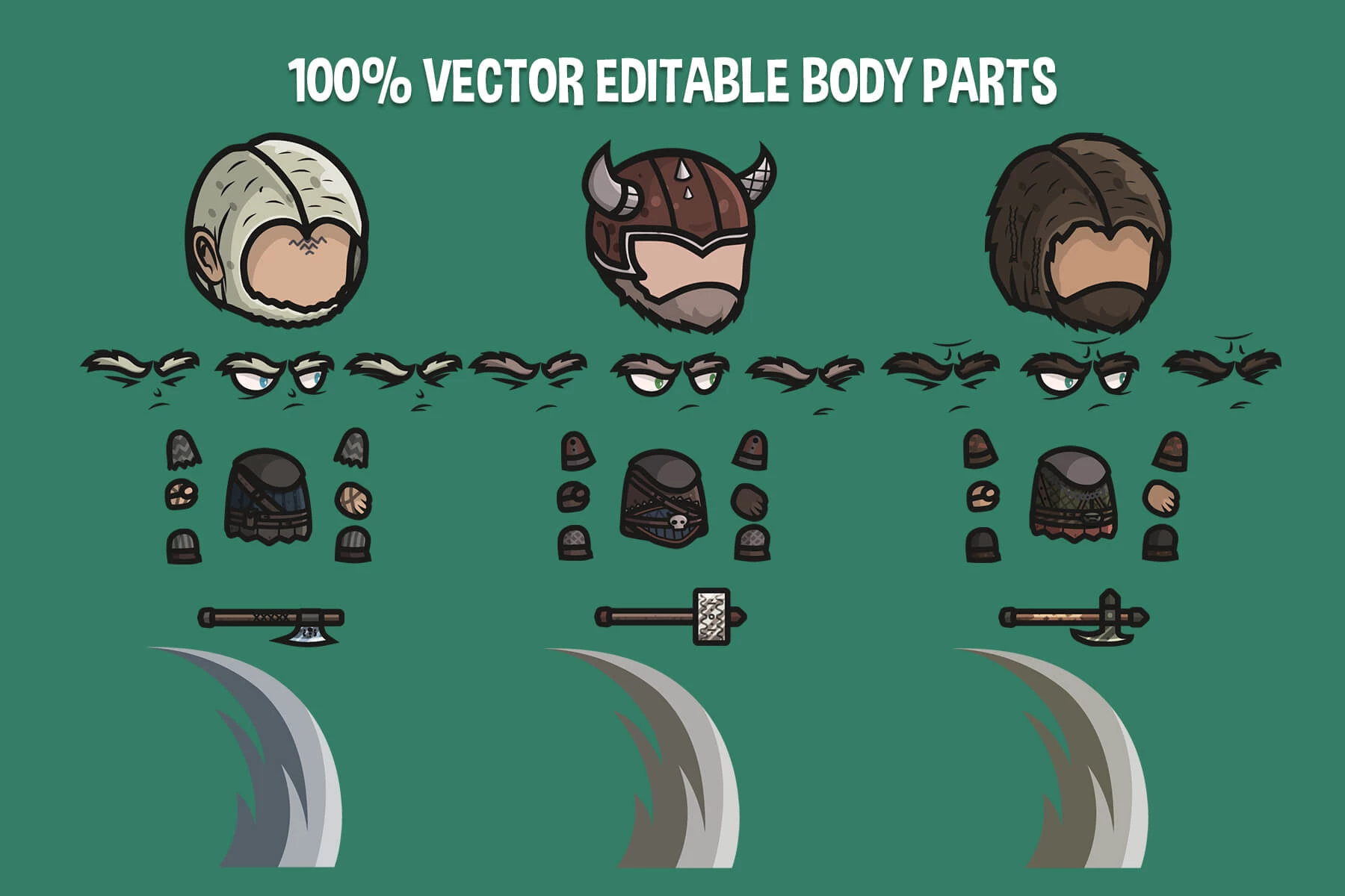 Viking Chibi Character Sprites