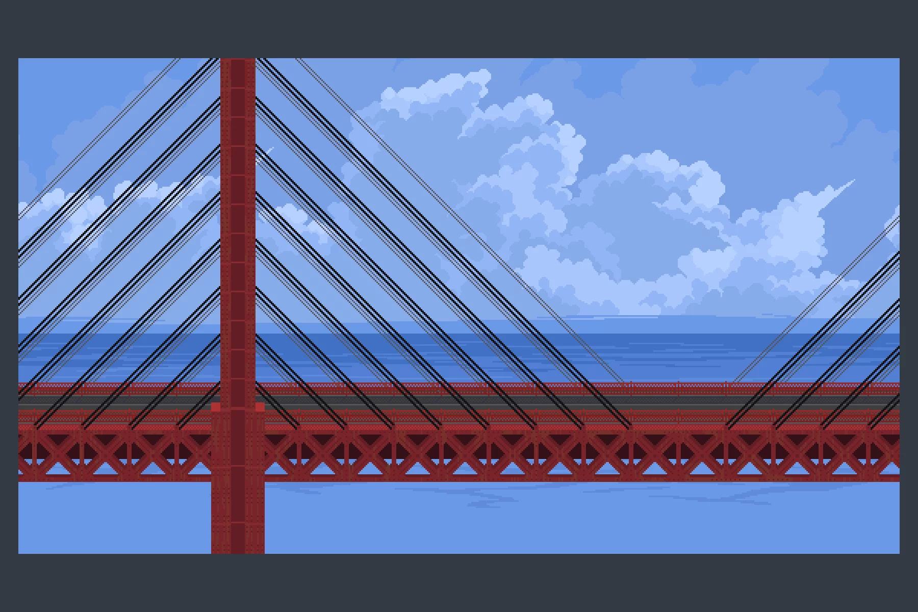 Bridges Pixel Art Backgrounds