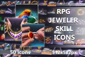 50枚RPG珠宝匠技能图标，打造传奇饰品