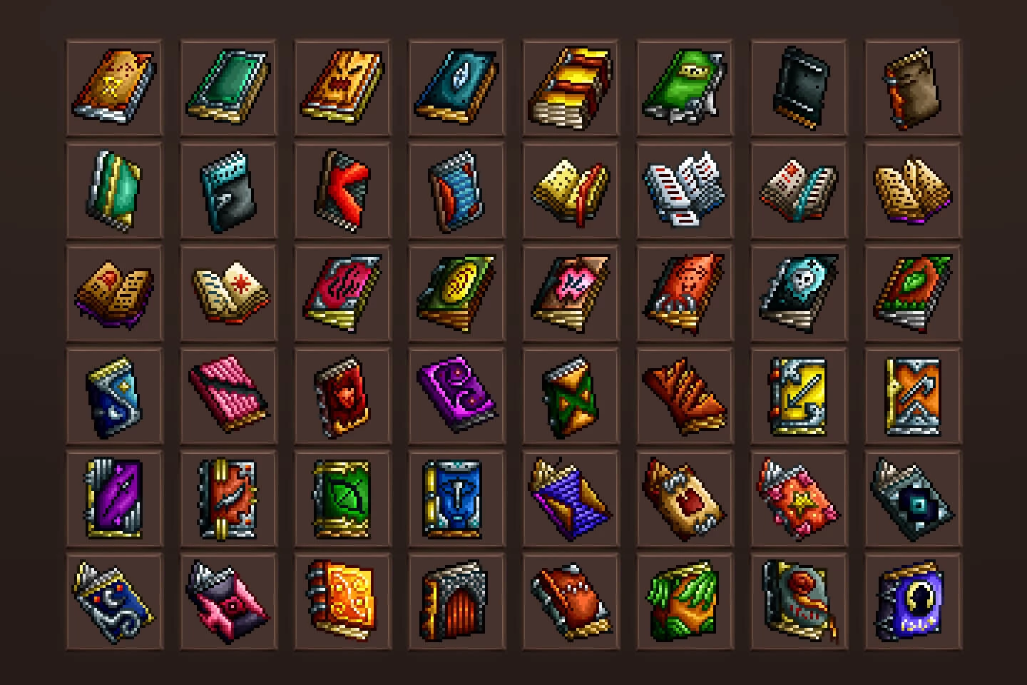Magic Books Pixel Art Icons Pack