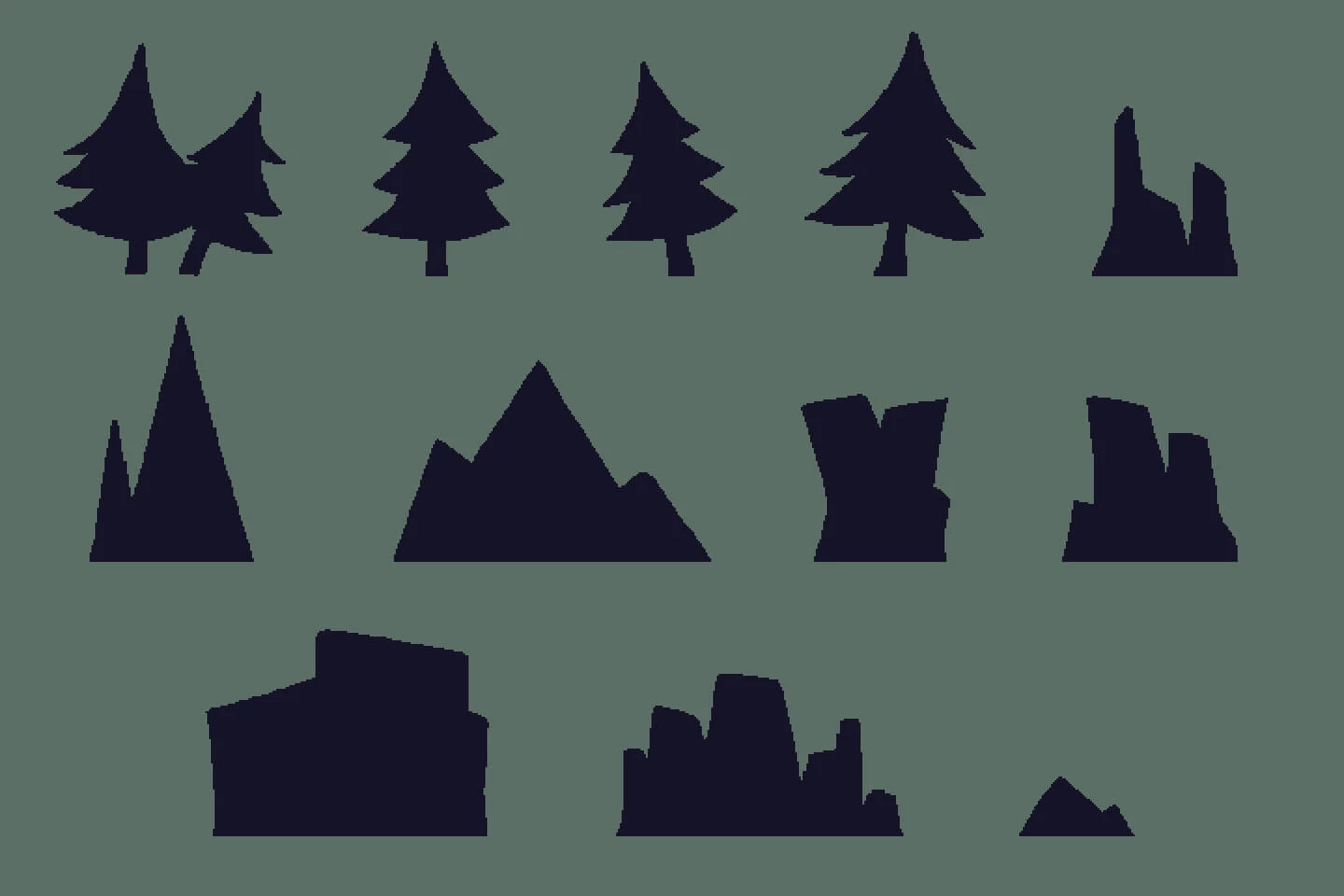 Frozen Pixel Art Environment Assets Pack