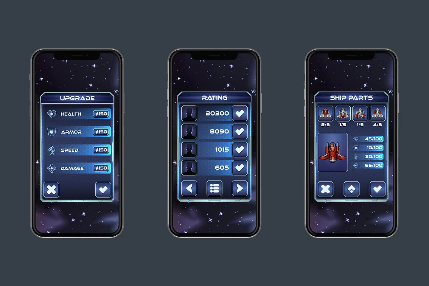 Space Shooter Game GUI