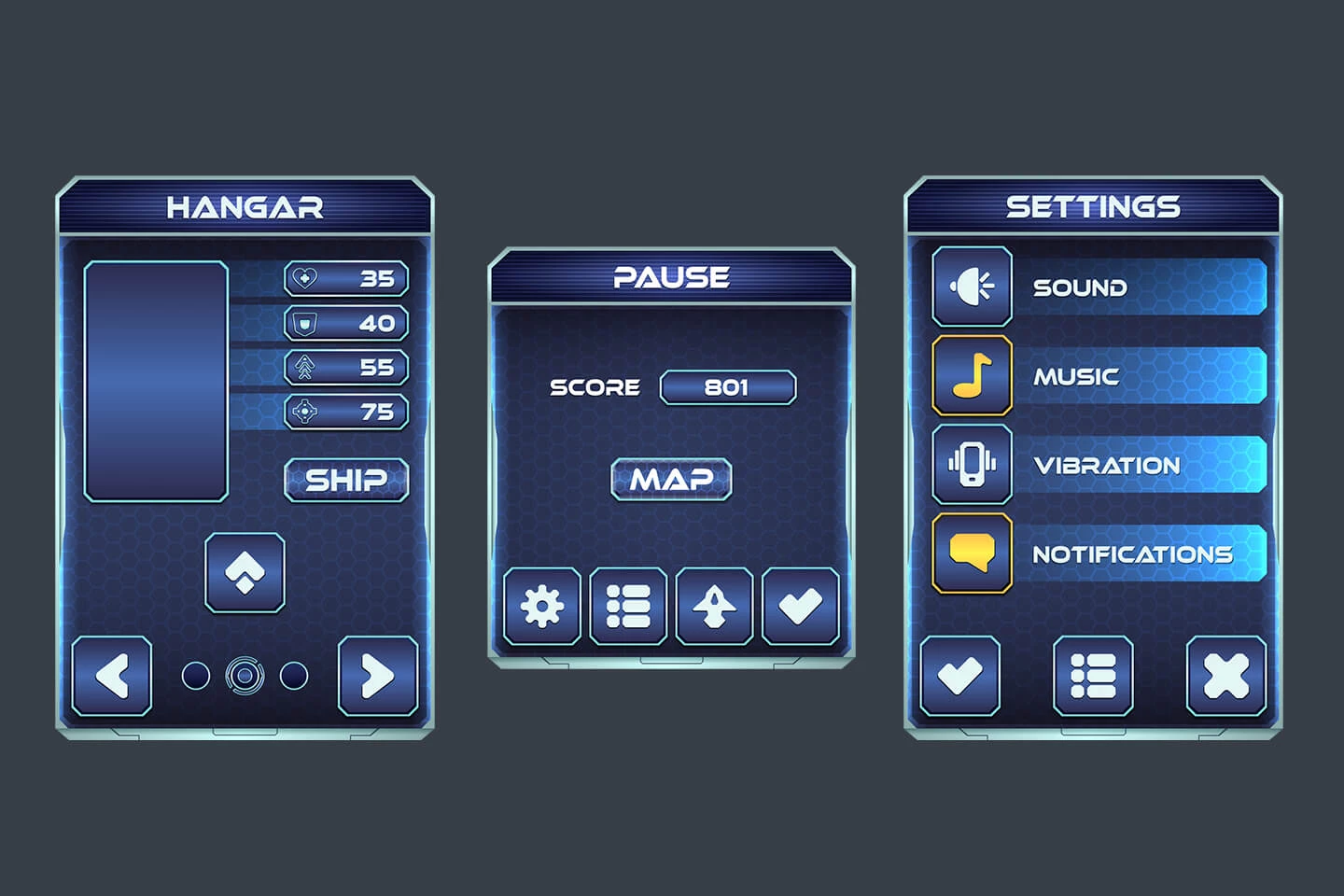Space Shooter Game GUI