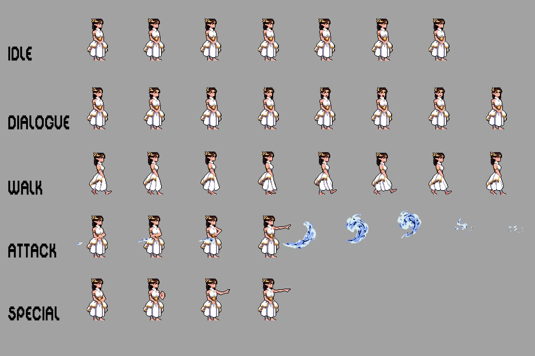 Elf King and Queen Pixel Art Character Sprite Sheets