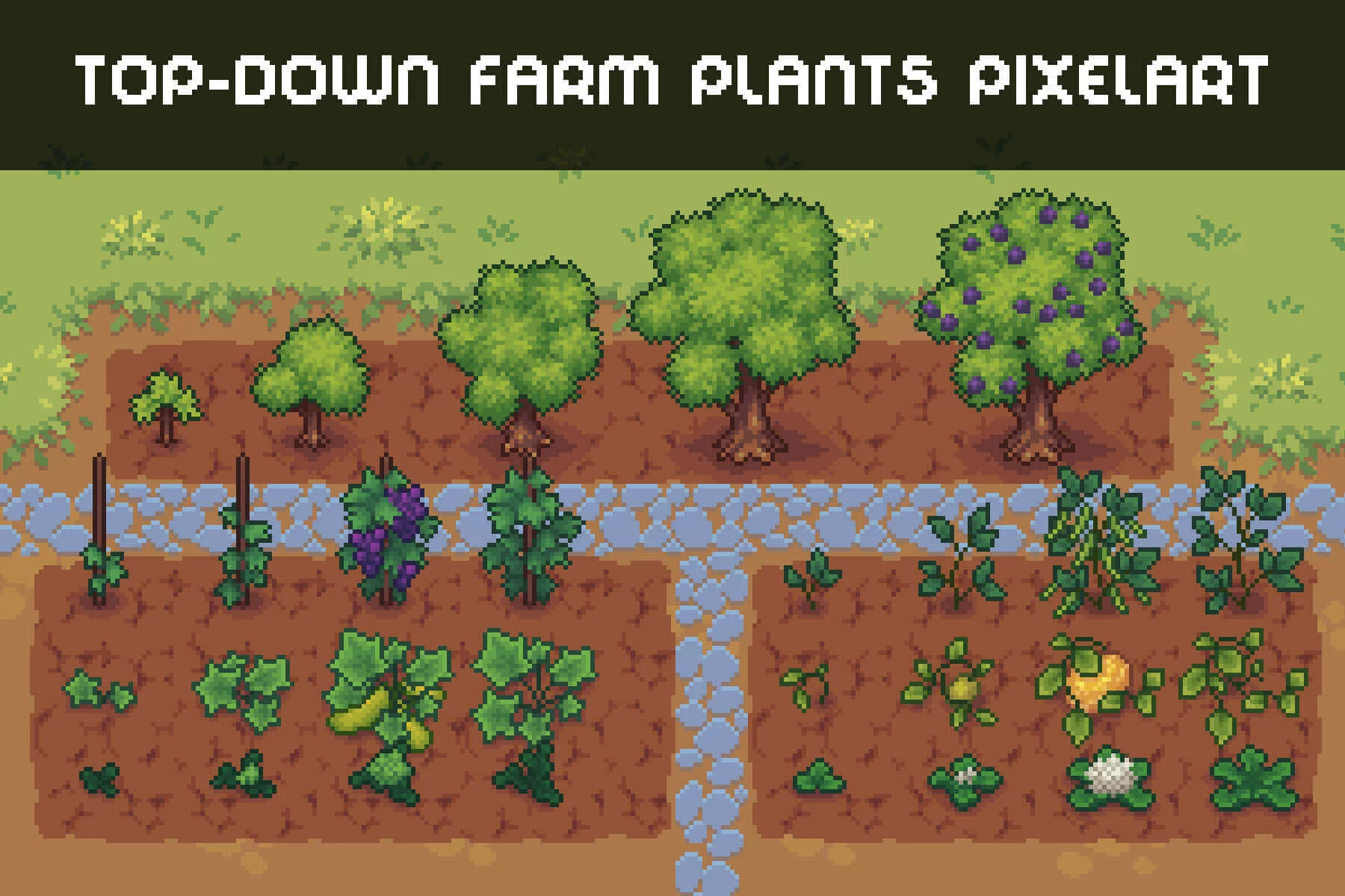 Pixel Art Plants for Farm