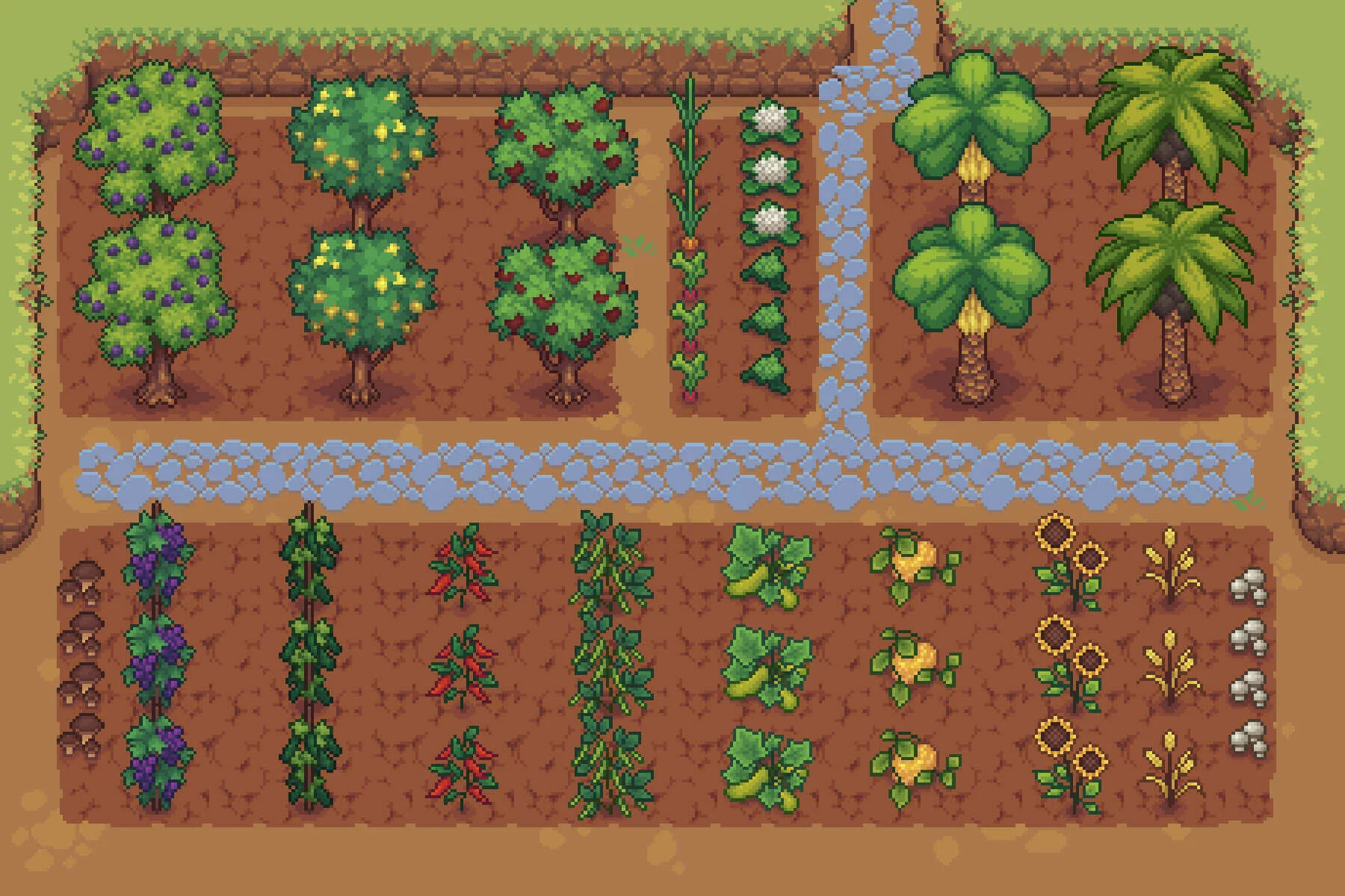 Pixel Art Plants for Farm