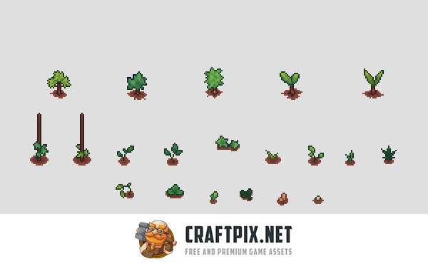 Pixel Art Plants for Farm