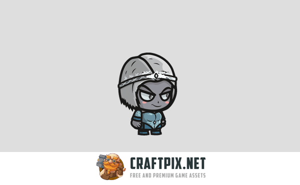 Chibi Winter Witch Character Sprite