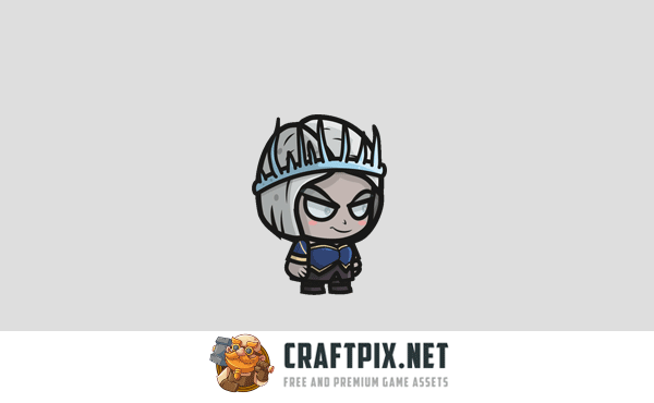 Chibi Winter Witch Character Sprite