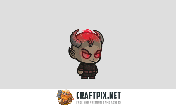 Magician Demon Chibi 2D Sprites