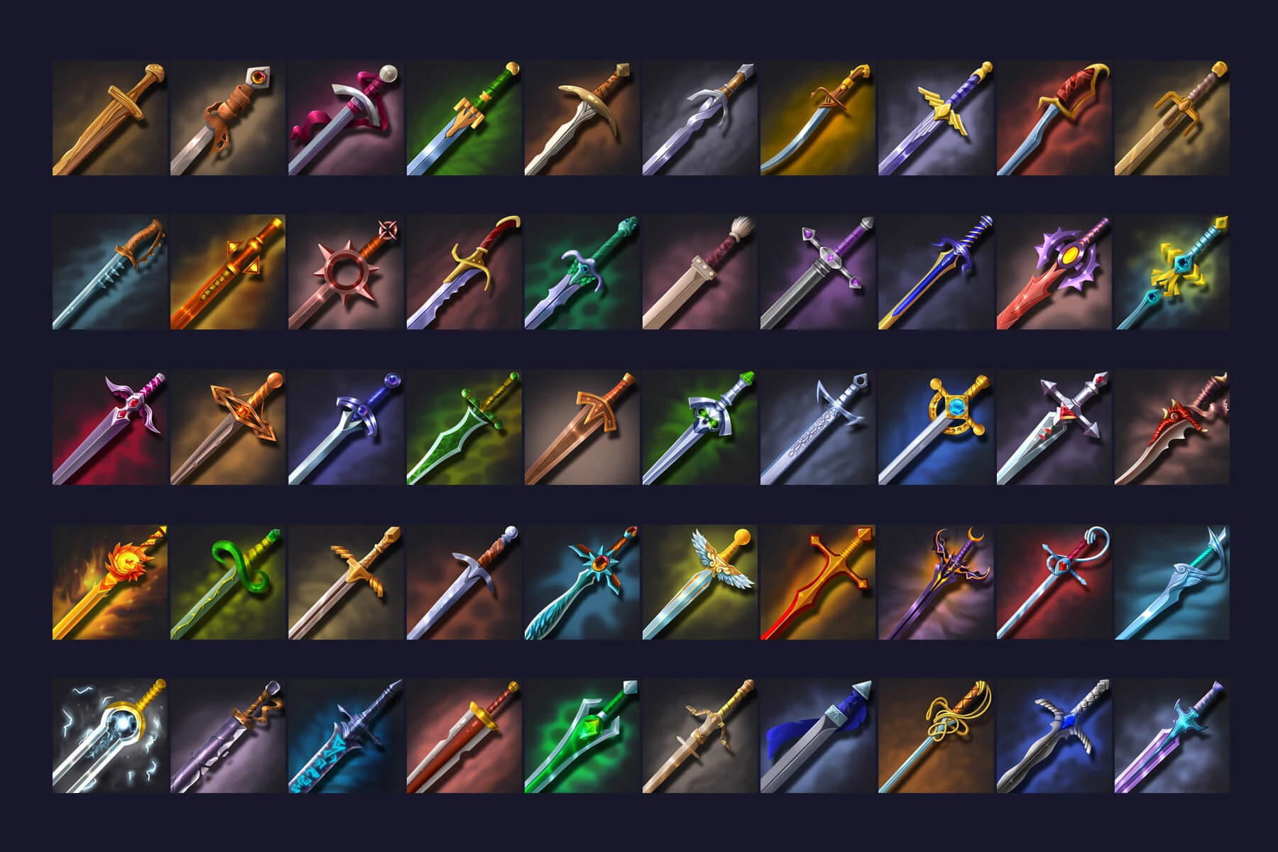 Sword RPG Game Icon Set