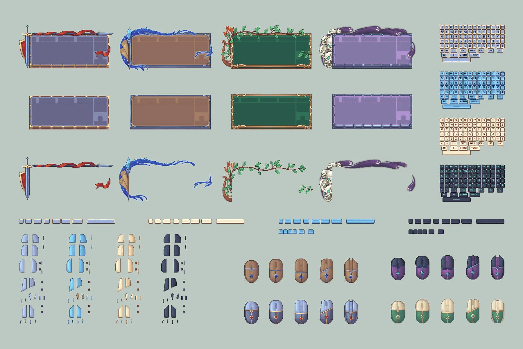 Fantasy Keyboard and Mouse Pixel Art Asset Pack