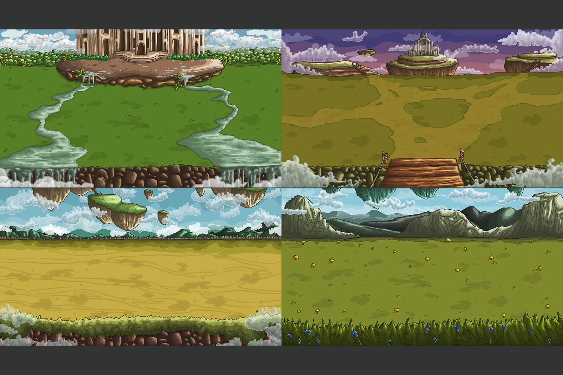 Flying Island Battle Backgrounds