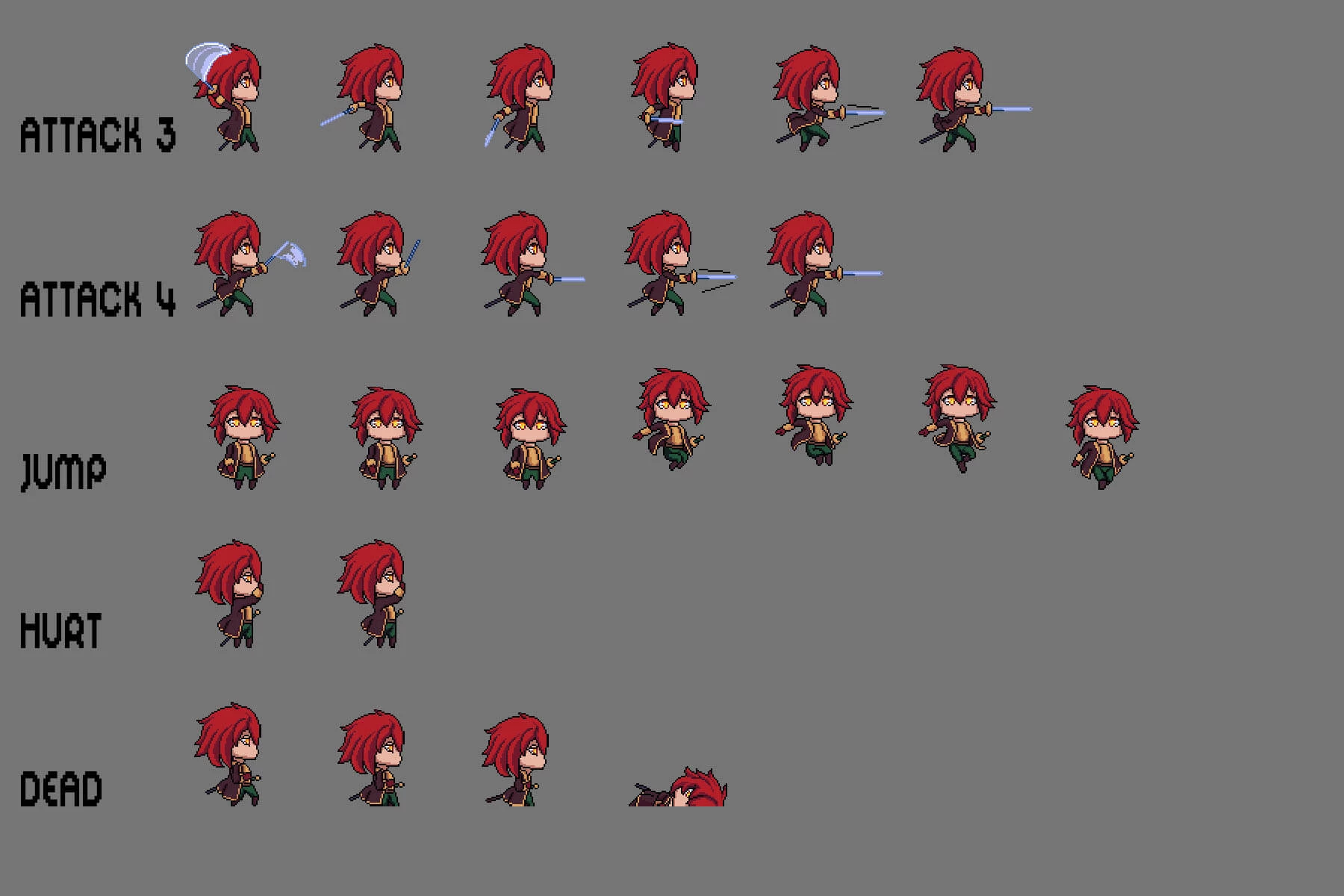 Fantasy Chibi Female Sprites Pixel Art