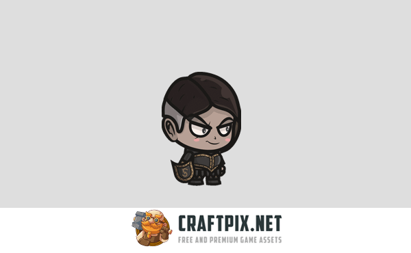 Girl Knight Chibi Character Sprites