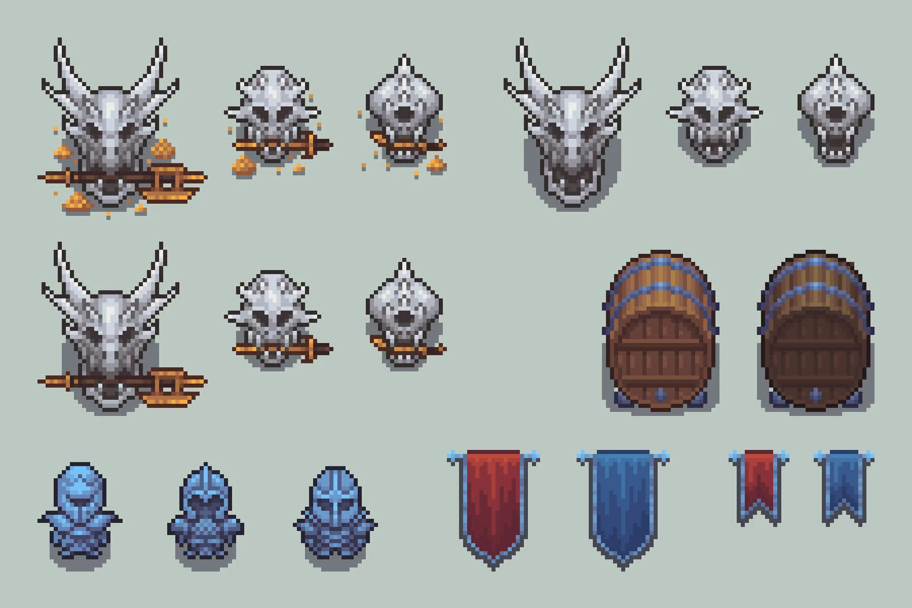 Pixel Art Dungeon Objects Asset Pack