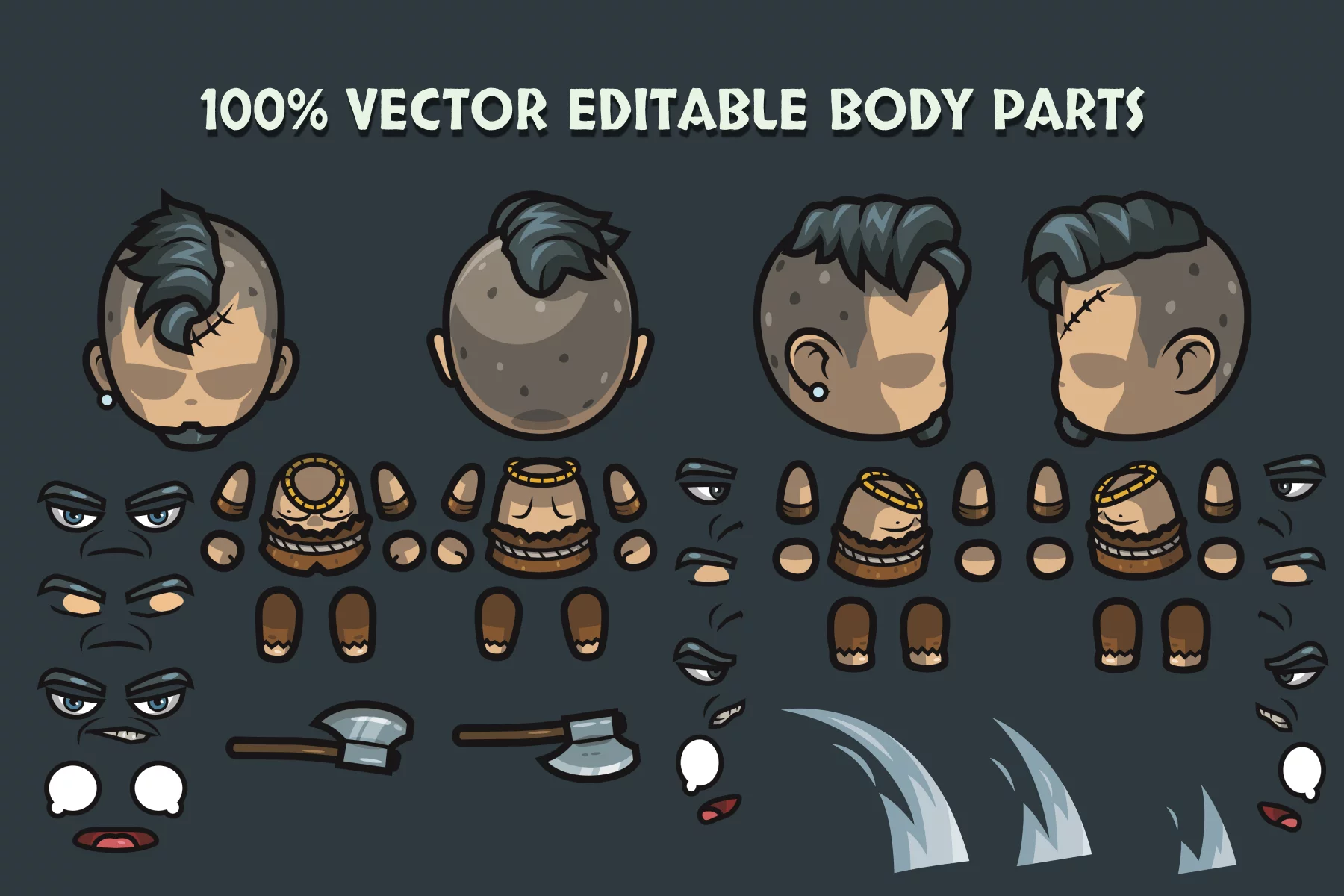 Medieval Bandit 4-Direction Character Pack