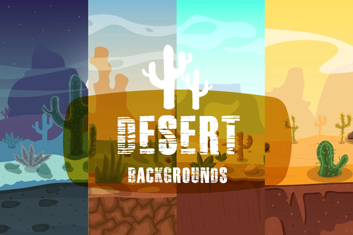 Desert 2D Game Backgrounds