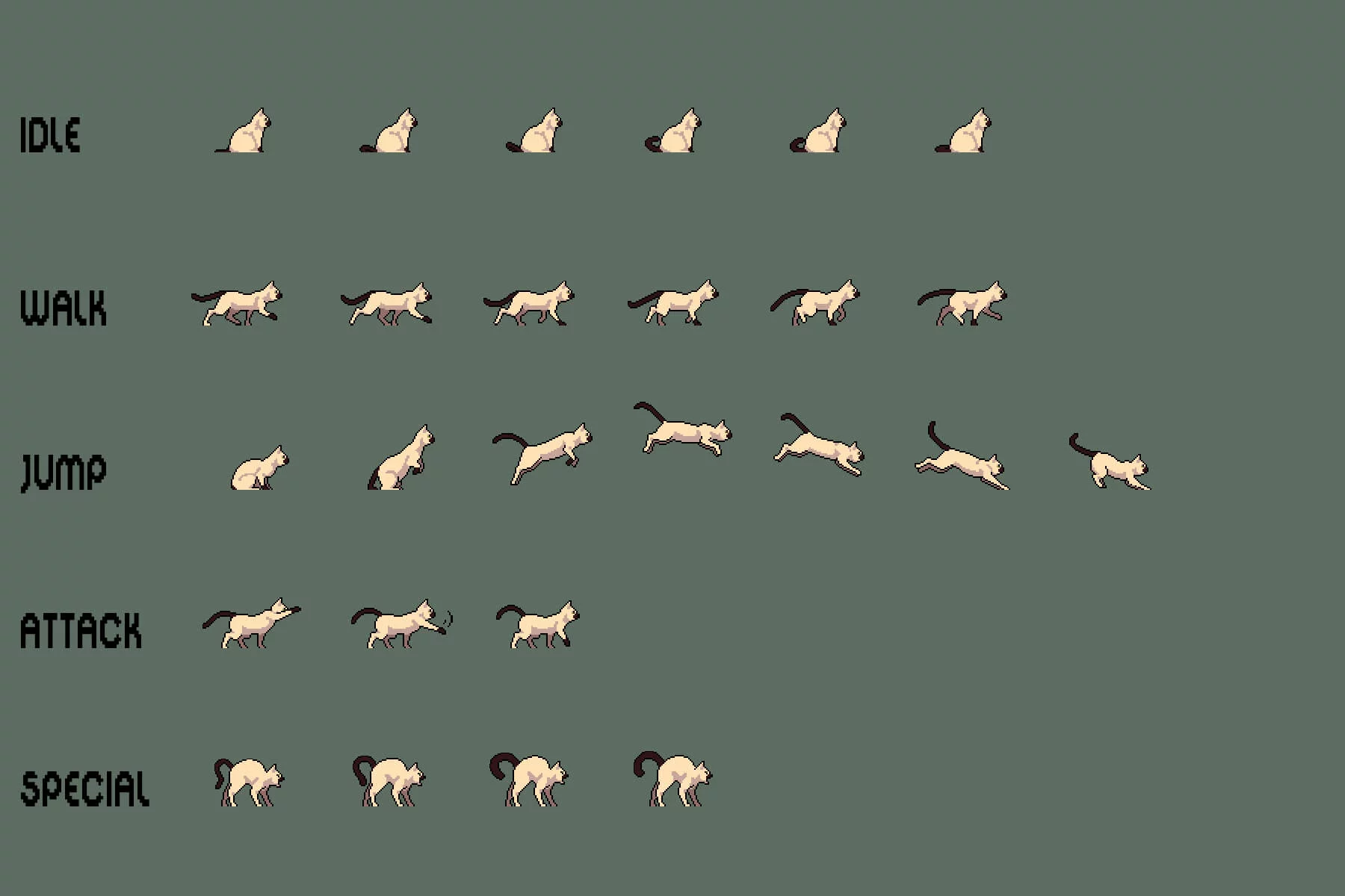 Urban Animals Sprite Sheet Pixel Art Pack