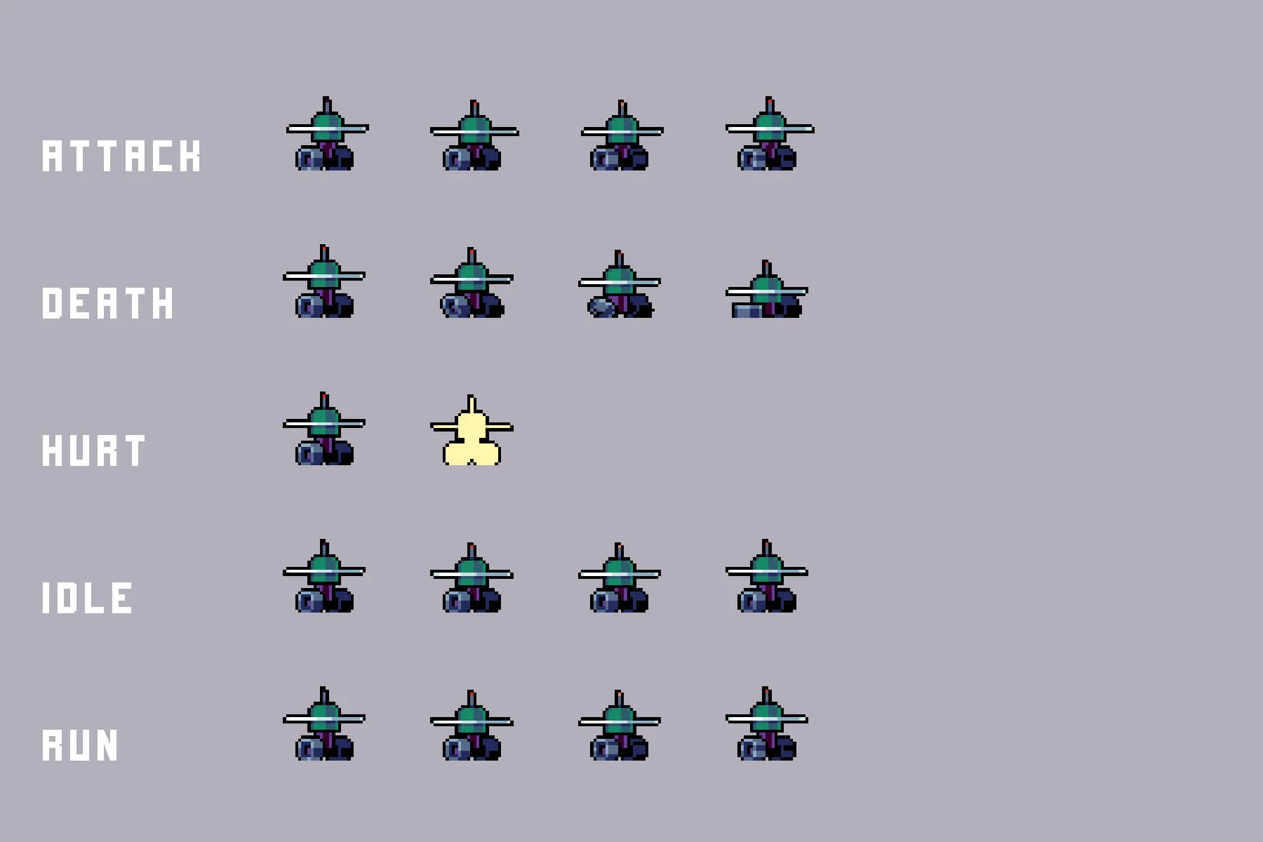 City Enemies Pixel Art Sprite Sheets