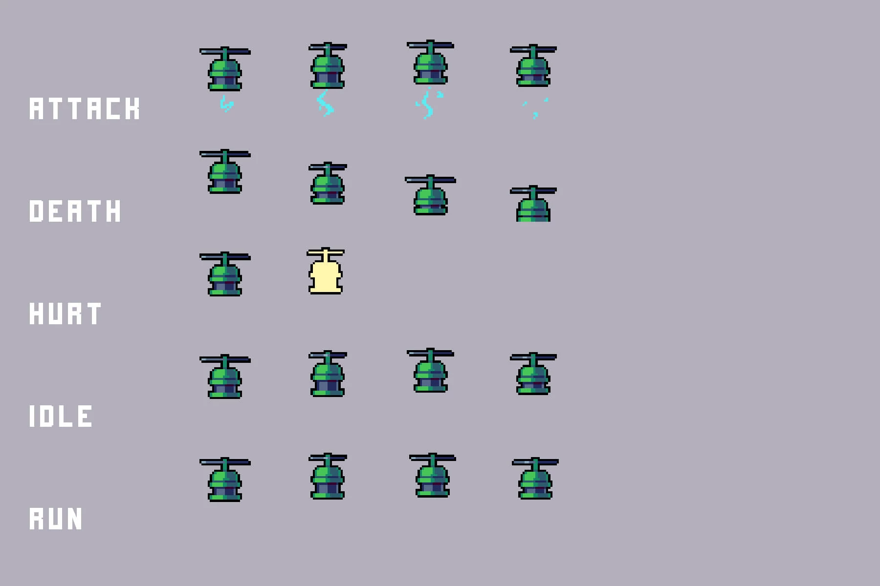 City Enemies Pixel Art Sprite Sheets