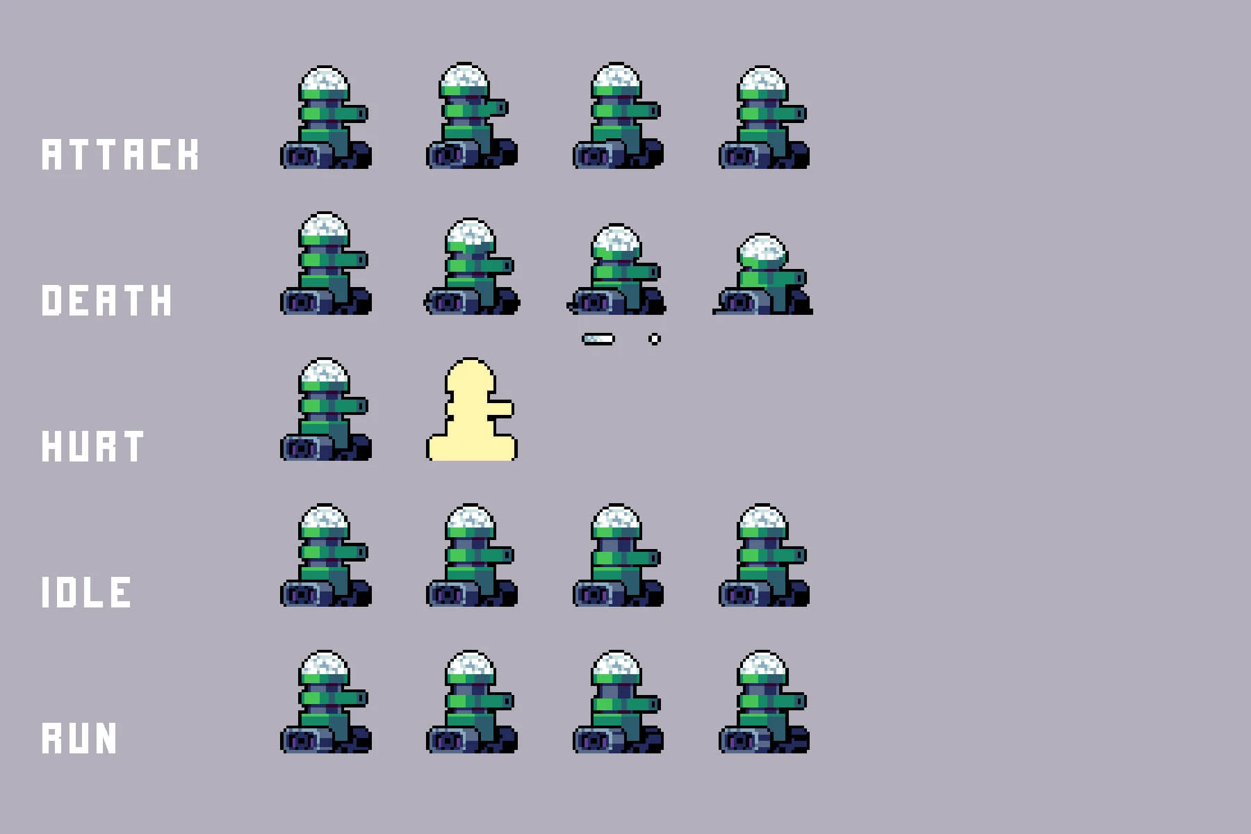 City Enemies Pixel Art Sprite Sheets