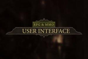 RPG与MMO用户界面素材：黑暗奇幻风格游戏UI元素集