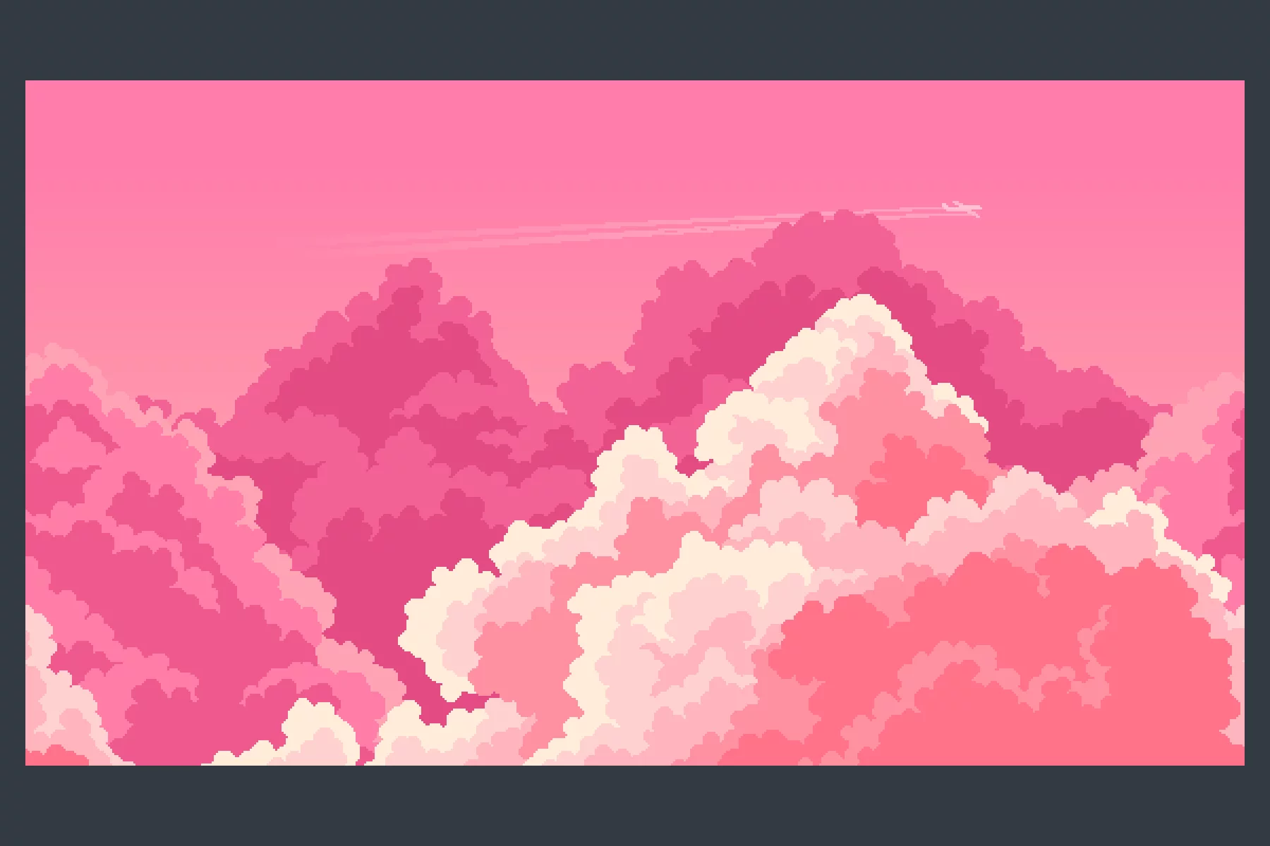 Seamless Pixel Art Cloudscape for Game Projects