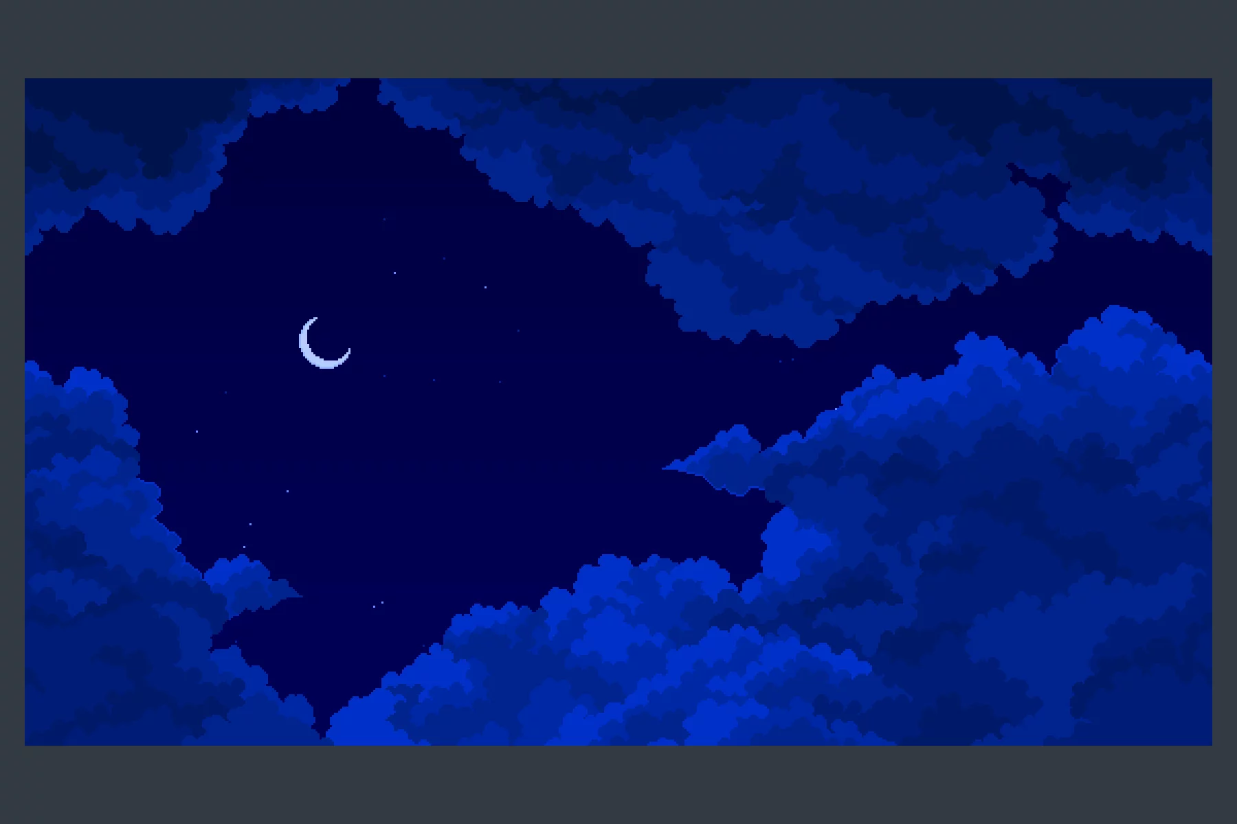 Seamless Pixel Art Cloudscape for Game Projects