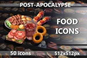 后末日食物图标包 512×512 像素