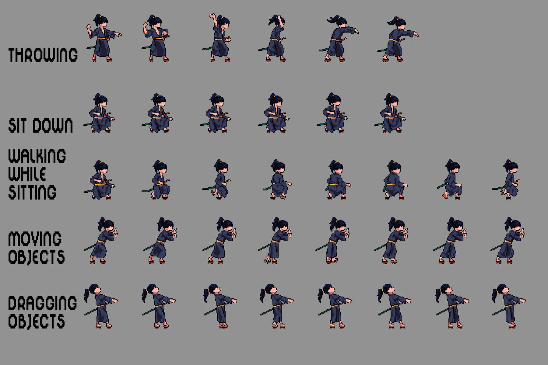 Shinobi Sprites Pixel Art Pack 2