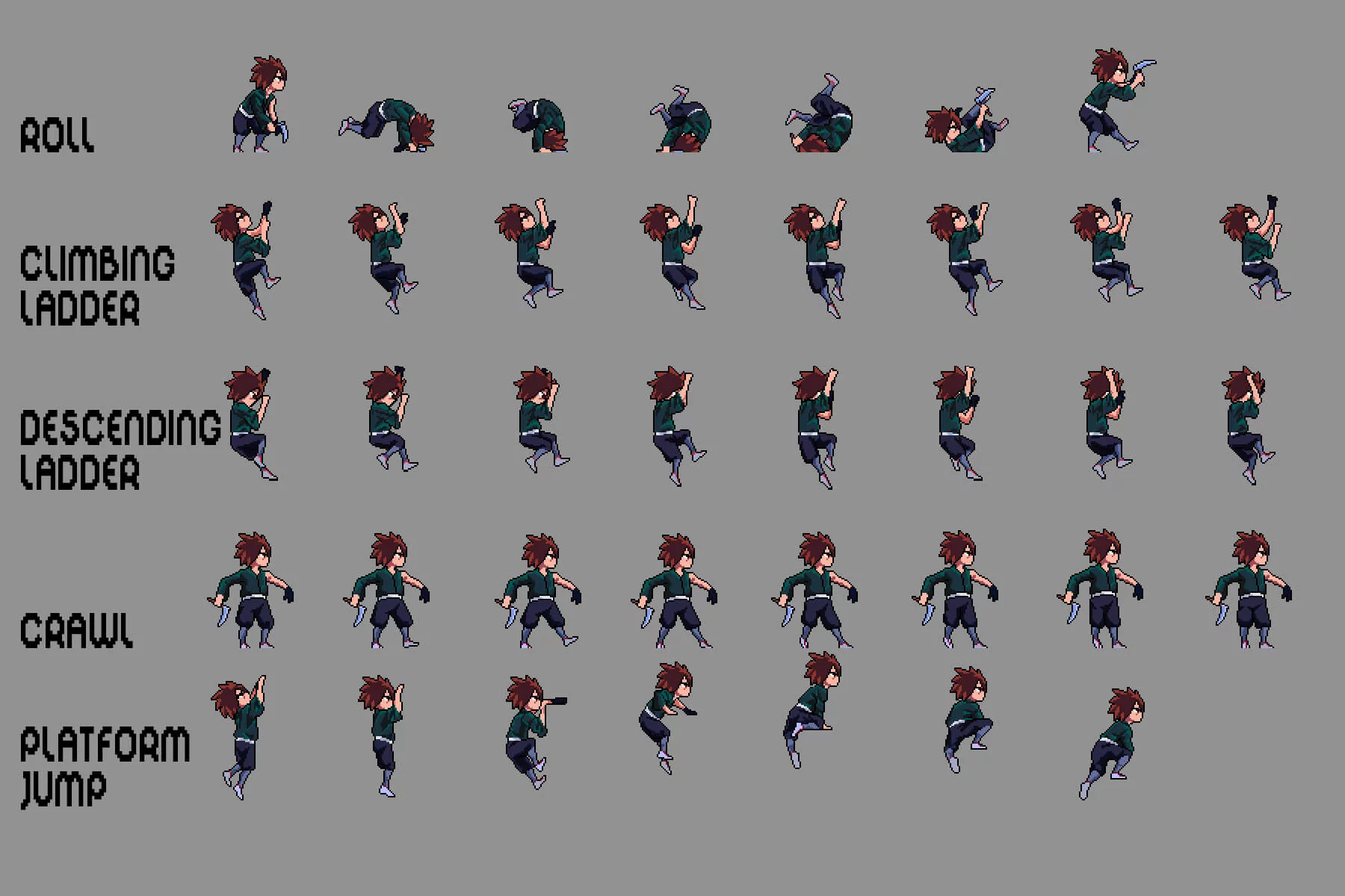 Shinobi Sprites Pixel Art Pack 2