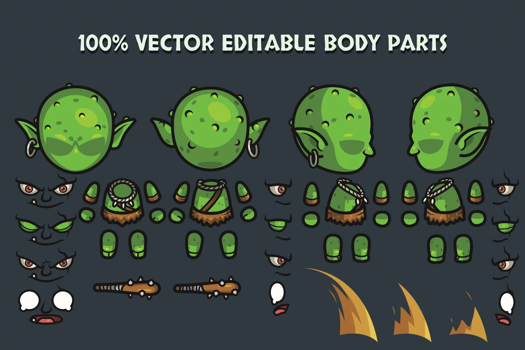 Top-Down Goblin Character Sprite