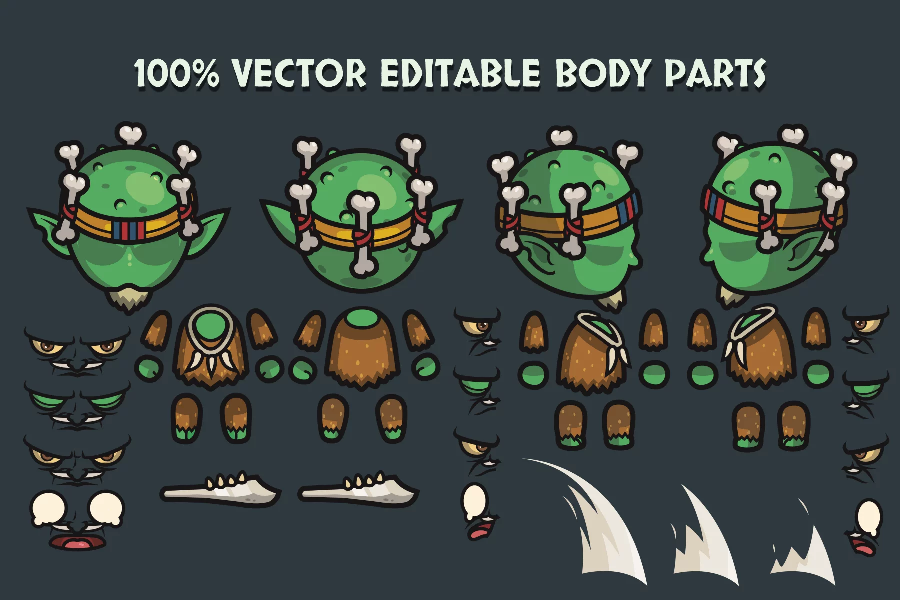 Top-Down Goblin Character Sprite