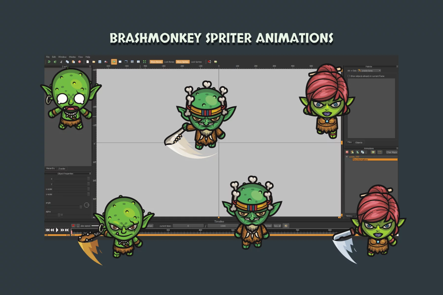 Top-Down Goblin Character Sprite