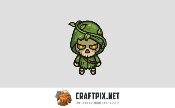 Top-Down Skeleton Characters Pack Wizard, Knight, Archer