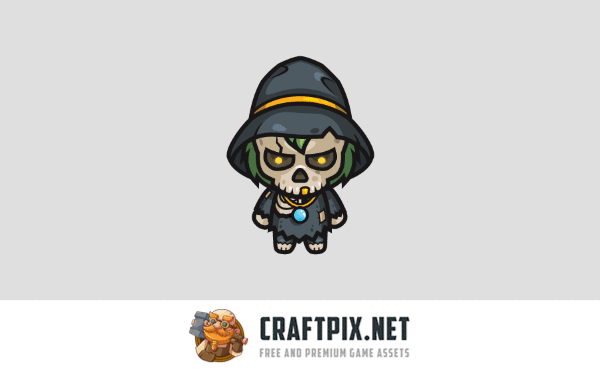 Top-Down Skeleton Characters Pack Wizard, Knight, Archer