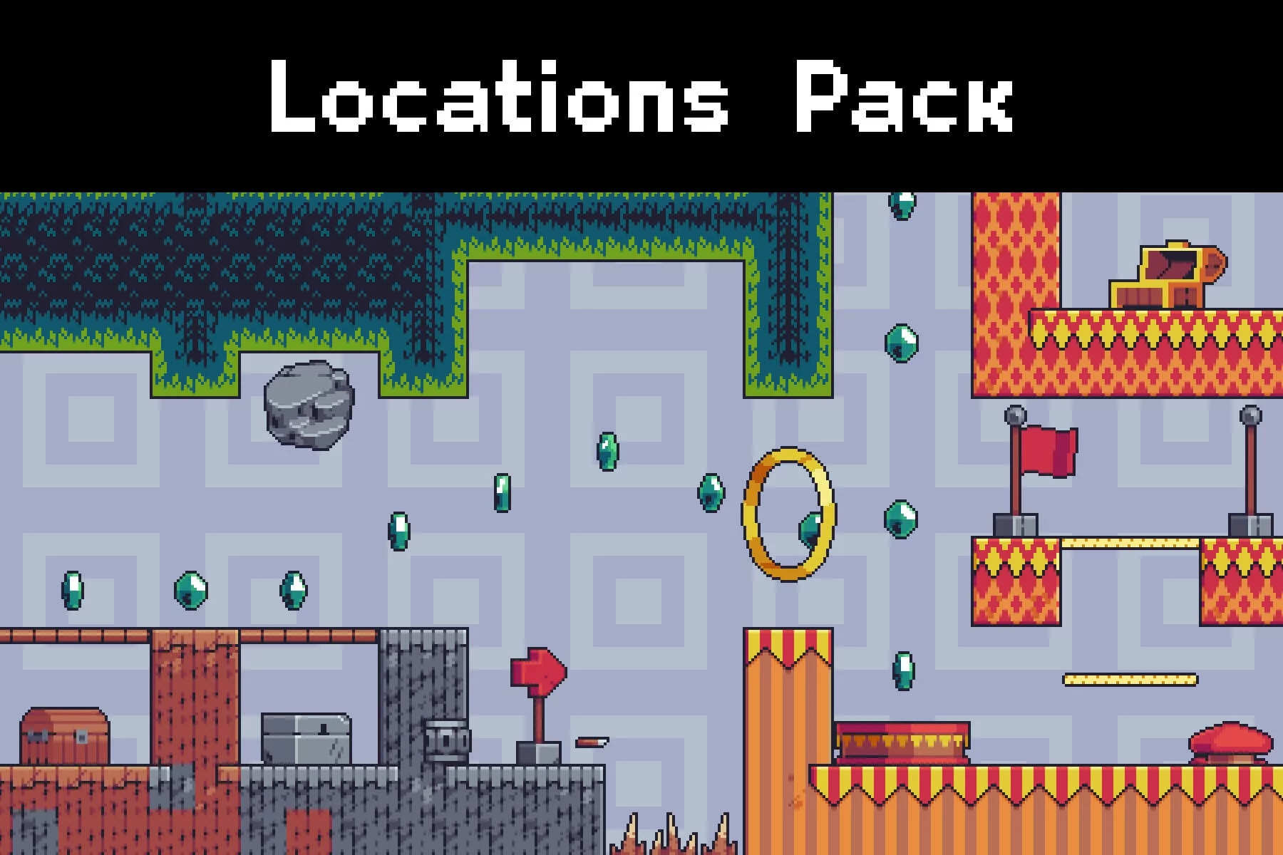 The Pack of Pixel Tileset 16×16 for Tiny Platformers