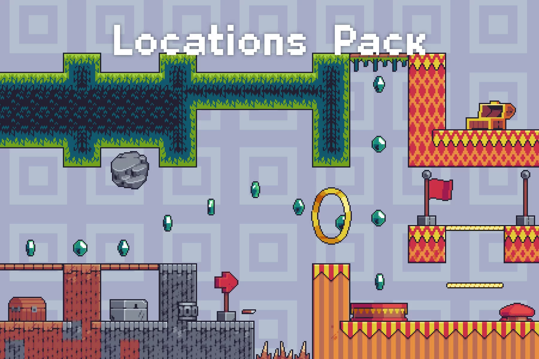 The Pack of Pixel Tileset 16×16 for Tiny Platformers