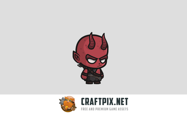 Demon Archer Chibi Game Sprites